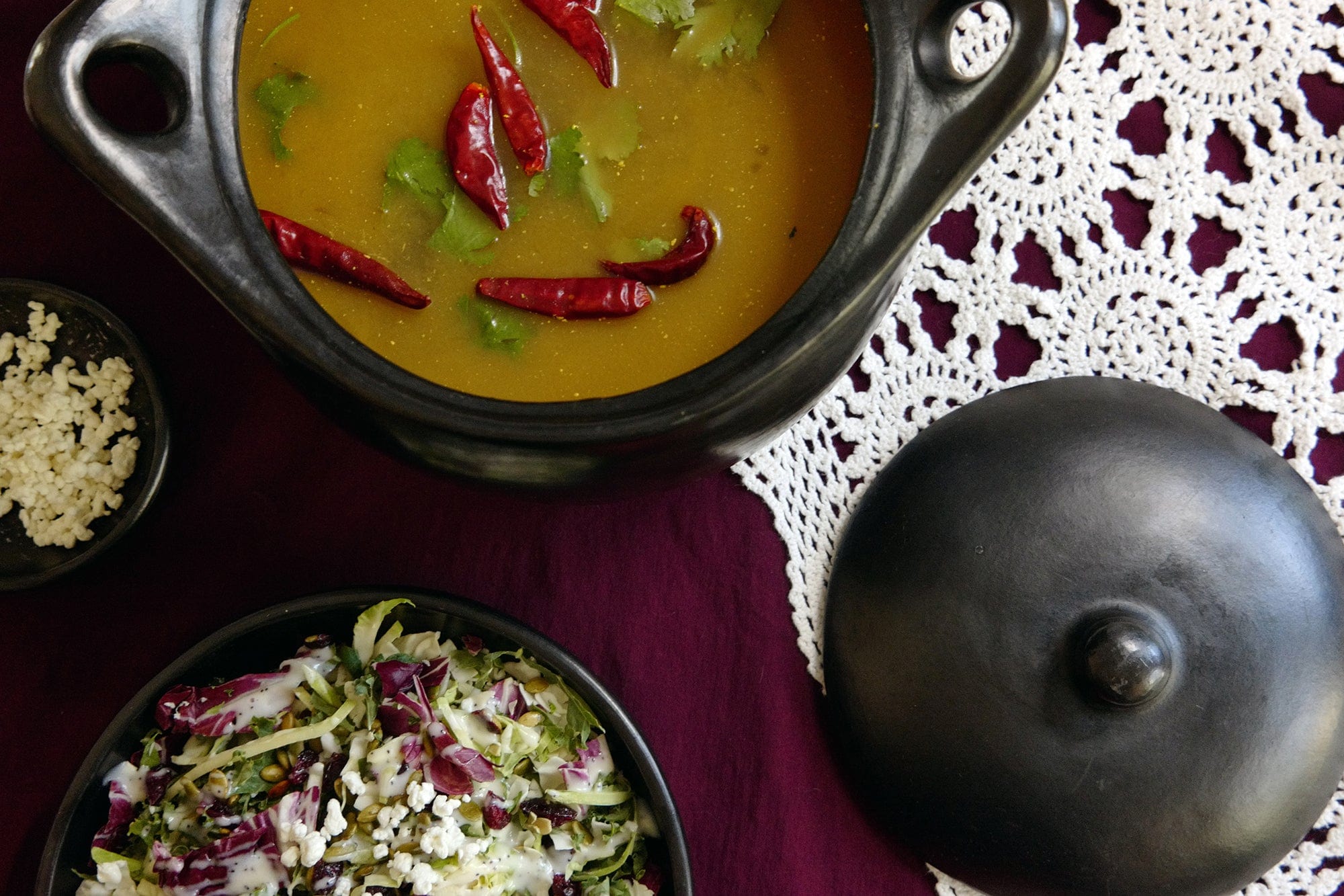 Chamba Cookware Authentic Chamba Traditional Collection 4-Piece Chamba Gift Set - Black Clay Essentials for Home Chefs - Stovetop & Oven Safe – Handmade in Colombia