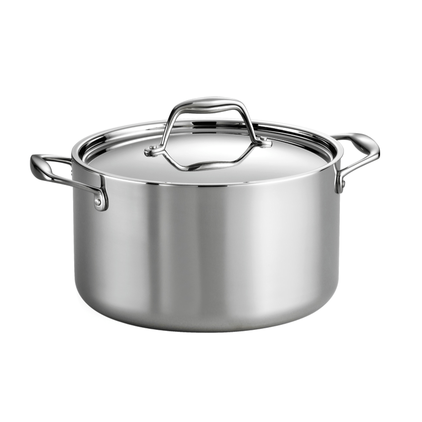 Professional Tramontina 16 Qt Stainless Steel Covered Stock Pot