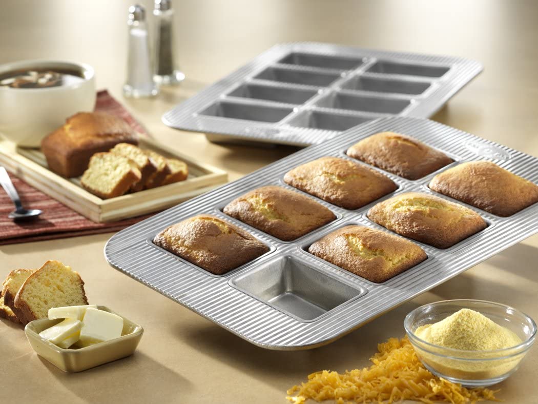 Bakeware USA Pan 8-Well Mini Loaf Pan