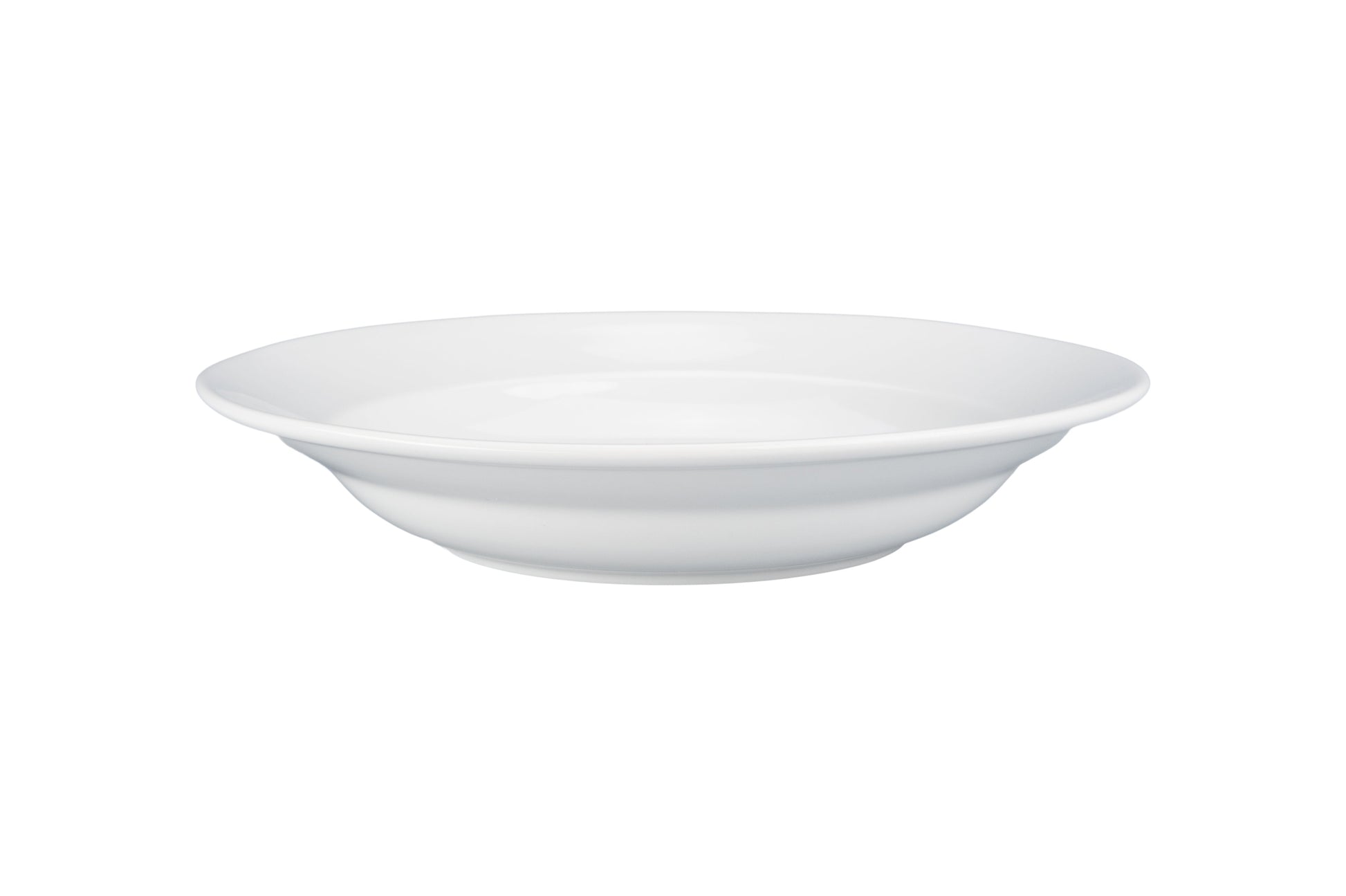 Tabletop White Porcelain Bistro Rim Soup Bowl, 9.5"