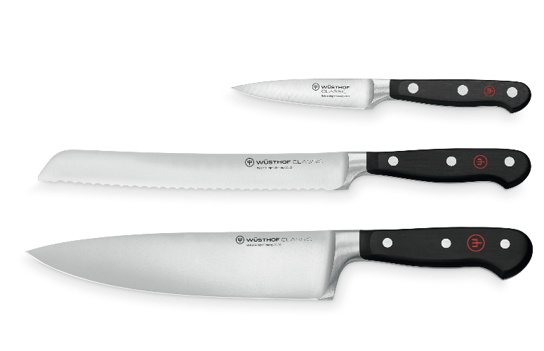 Cutlery Wusthof Classic 3pc Starter Set with 8" Bread Knife