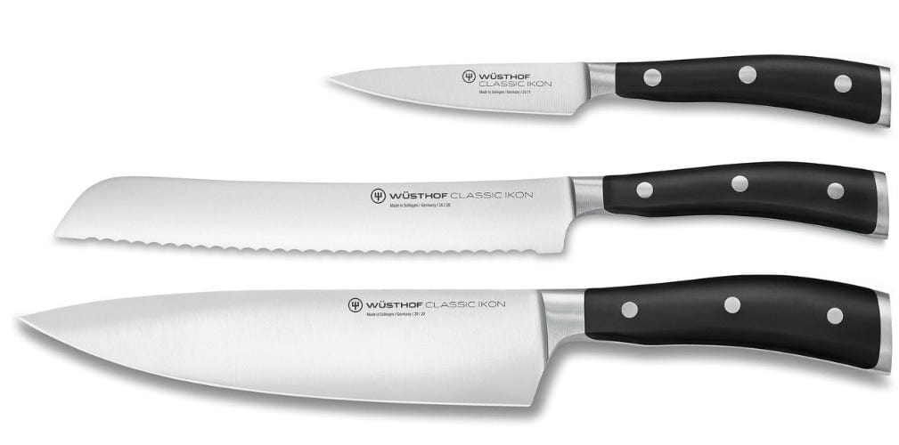 Cutlery Wusthof Classic Ikon 3pc Starter Set with Bread Knife