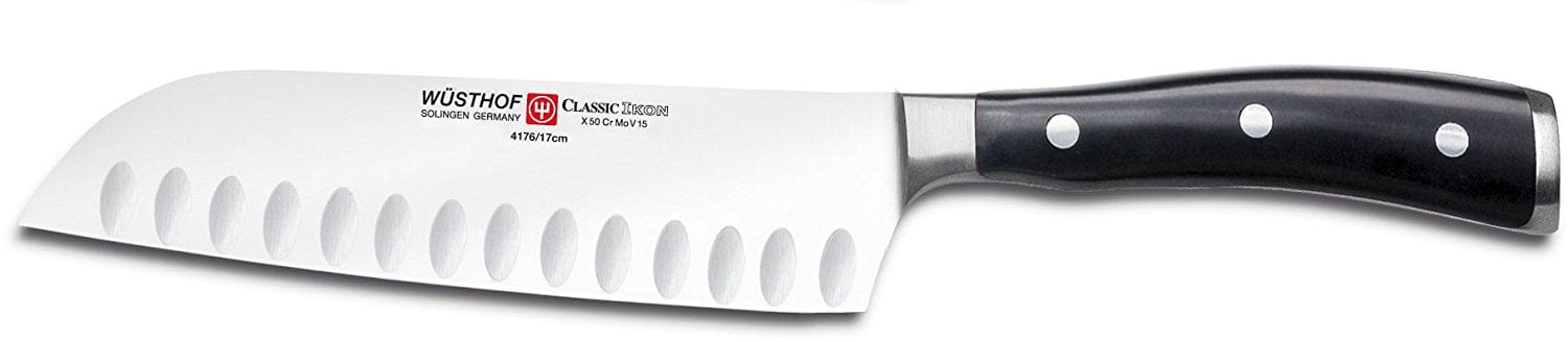 Cutlery Wusthof Classic Ikon 7" Santoku, Hollow Edge